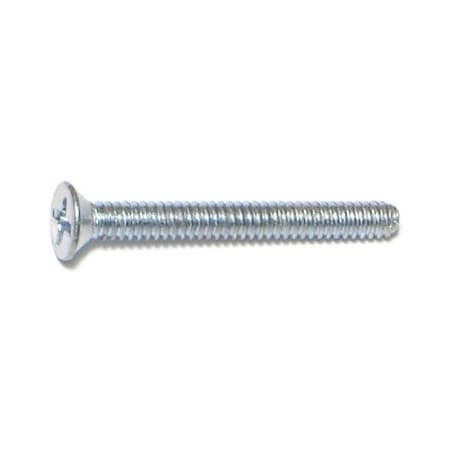 Midwest Fastener #6-32 x 1-1/4 in Phillips Flat Machine Screw, Zinc Plated Steel, 40 PK 77265